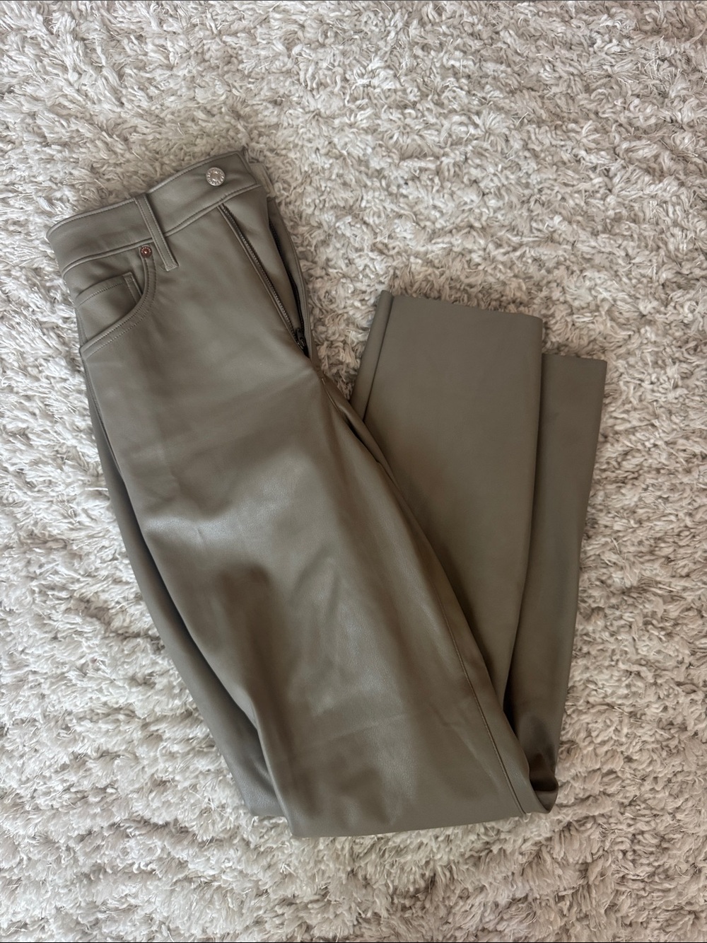 Express faux leather straight-leg pants